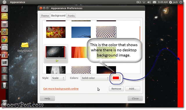 Как изменить фоновый рисунок обоев в Ubuntu