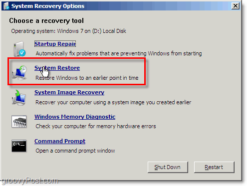 восстановление системы windows 7 легко доступно из режима восстановления boto