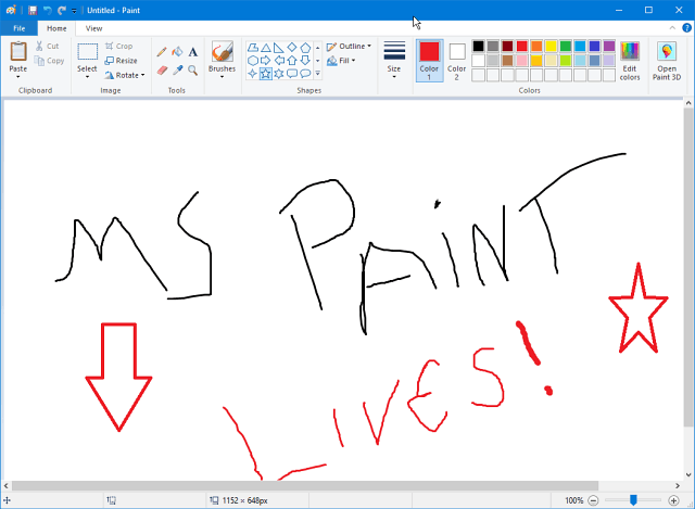 Microsoft Paint продолжит жить в Магазине Windows