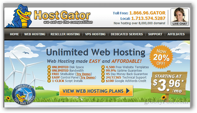 hostgator, из Флориды для веба