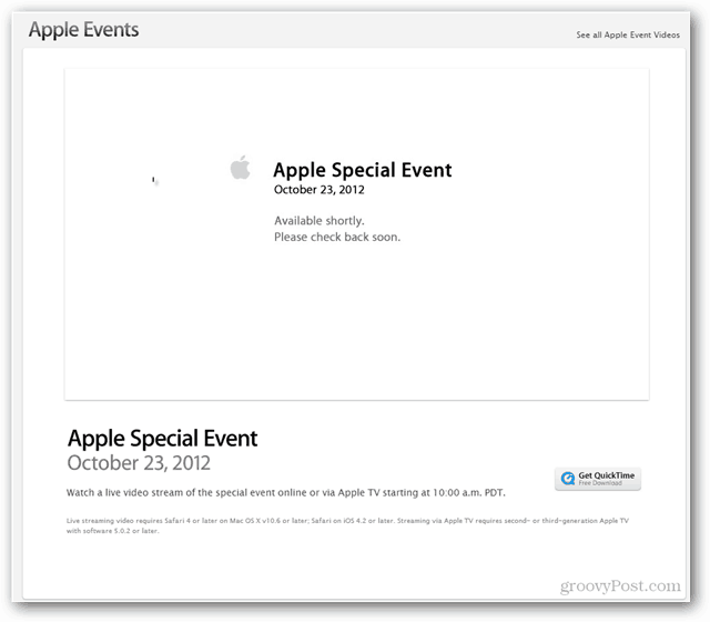 Apple Event 23 октября 2012