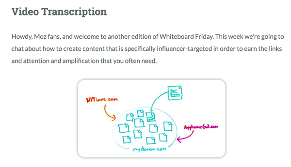 Moz предоставляет полную транскрипцию видео для Whiteboard Friday.