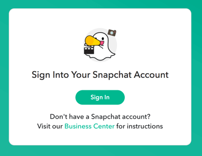 Войдите в систему, используя свои учетные данные Snapchat.