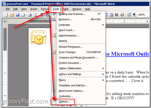 Защита паролем Excel 2003