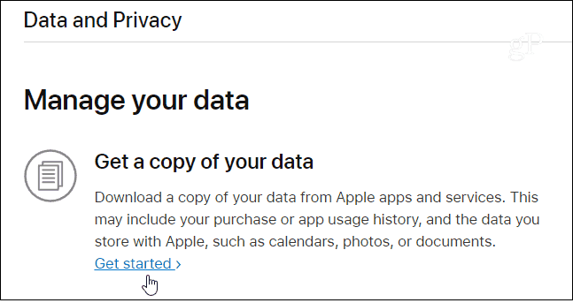 Получить копию Apple Data