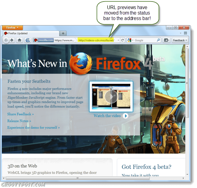 Firefox 4 бета скриншот