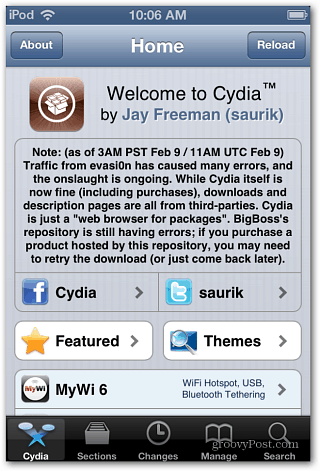 Добро пожаловать в Cydia