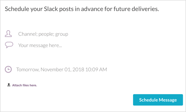 Запланируйте сообщение Slack с помощью Convergely.