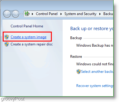 Windows 7: создать ссылку на образ системы