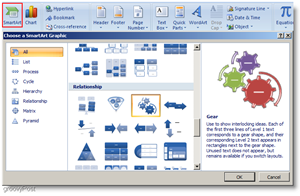 Microsoft Word 2007 Вставить Smartart