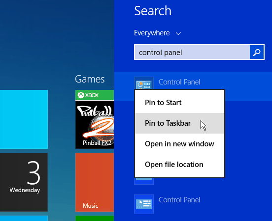 Windows 8.1 Поиск