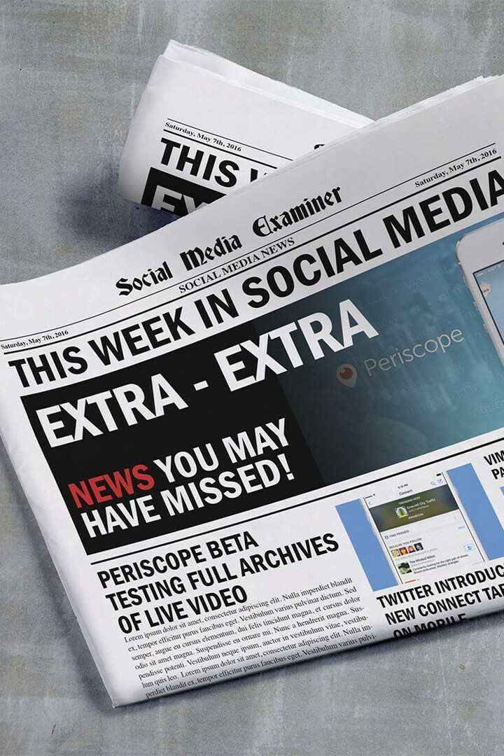 Periscope сохраняет живые видео за пределами 24 часов: на этой неделе в социальных сетях: Social Media Examiner