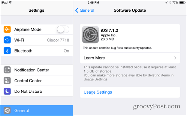 Apple выпустила обновление программного обеспечения iOS 7.1.2