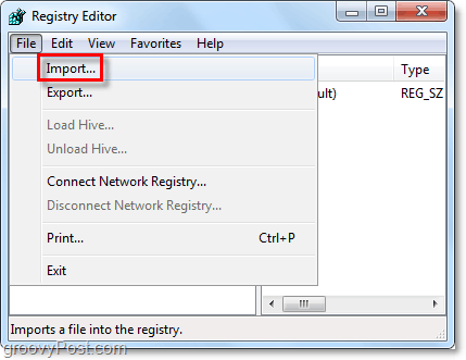 импорт реестра в windows 7 и vista