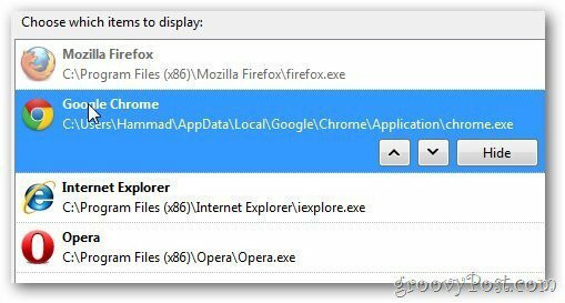 Google Chrome открыт с заказом