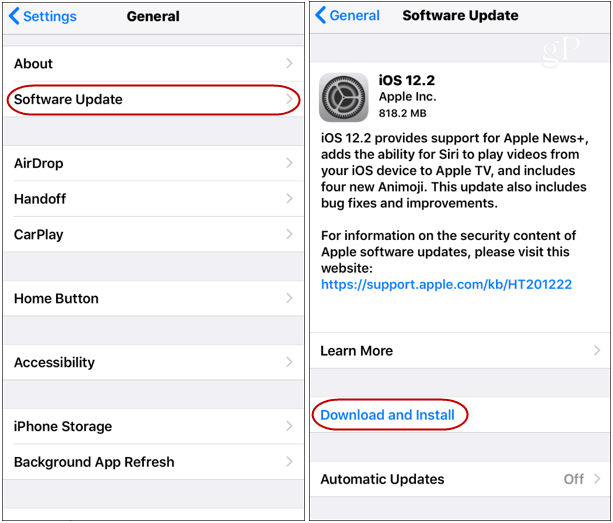 Обновление iOS 12.2