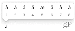 Сочетания клавиш для Word на Mac со знаками ударения