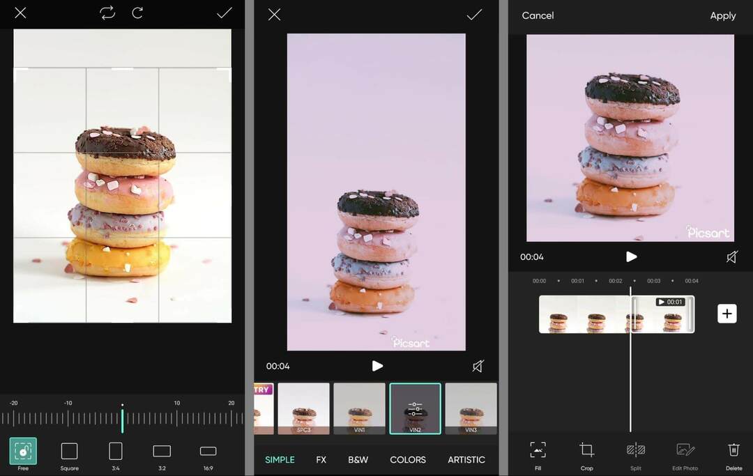 приложения для редактирования видео-краткая форма-контент-мобильное приложение-picsart-templates-animating-photos-crop-clips-autofill-background-edits-filters-19