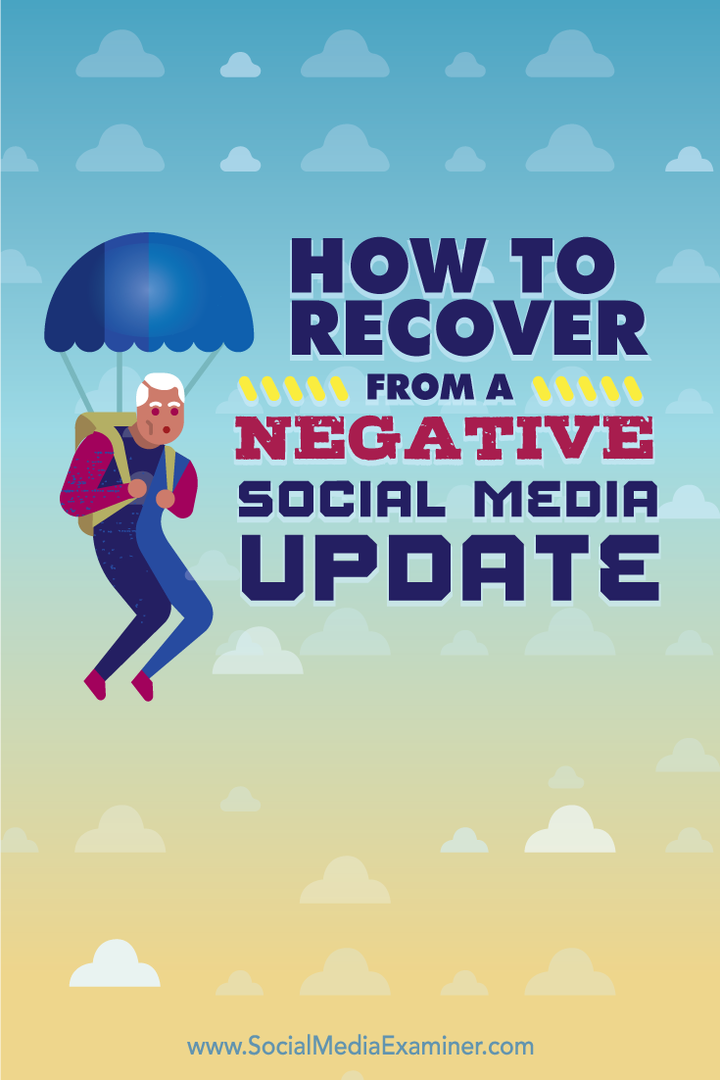 как оправиться от негативного обновления в социальных сетях