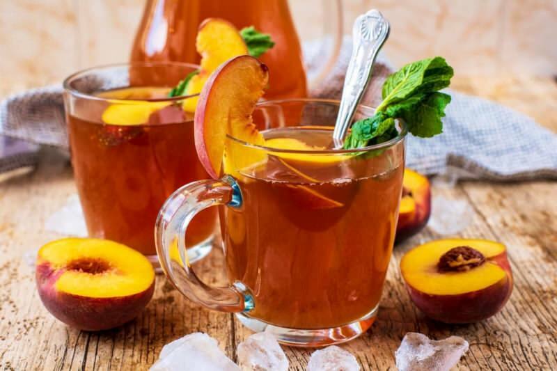 персиковый чай является мощным мочегонным средством