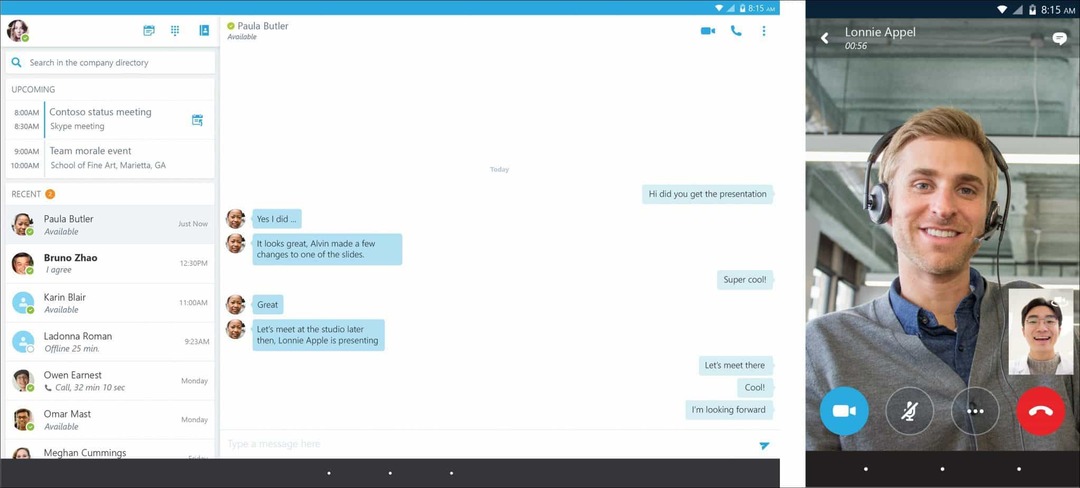 Microsoft выпускает Skype для бизнеса для Android