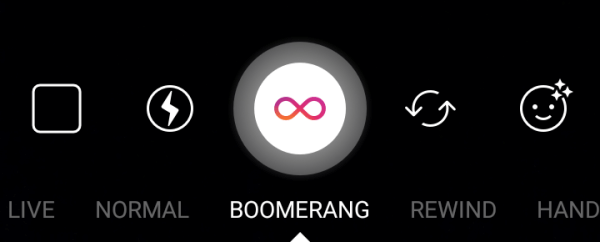 Использование Boomerang превратит серию фотографий в зацикленное видео.