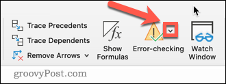 Ошибка проверки в Excel