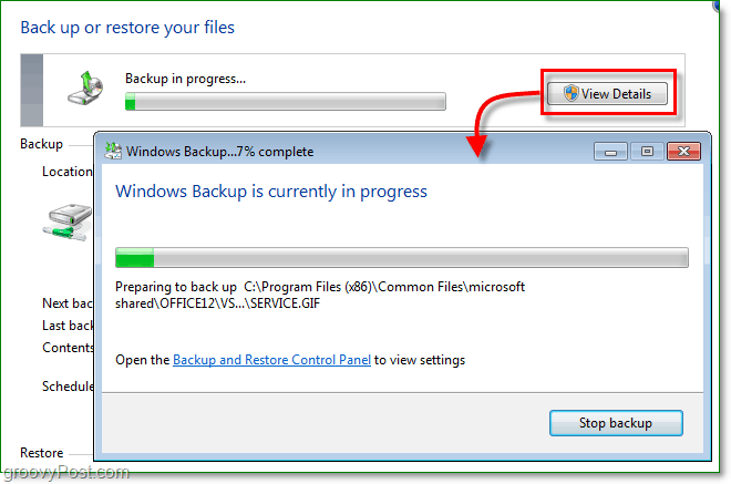 Windows 7 Backup - резервное копирование может занять некоторое время