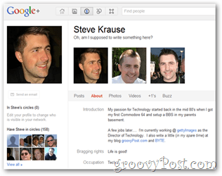 Стив Краузе Google + профиль обновил конфиденциальность