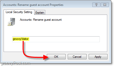 как изменить имя гостевой учетной записи в windowws 7