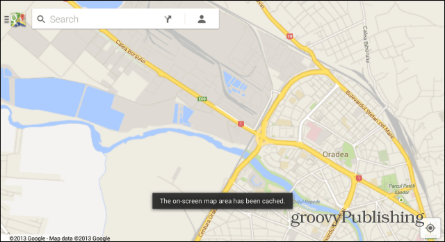 Google Maps Android карта сохранена для автономного использования