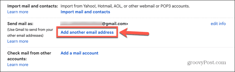 gmail добавить еще один адрес электронной почты