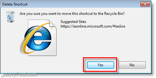 Internet Explorer 8 - подтверждение удаления