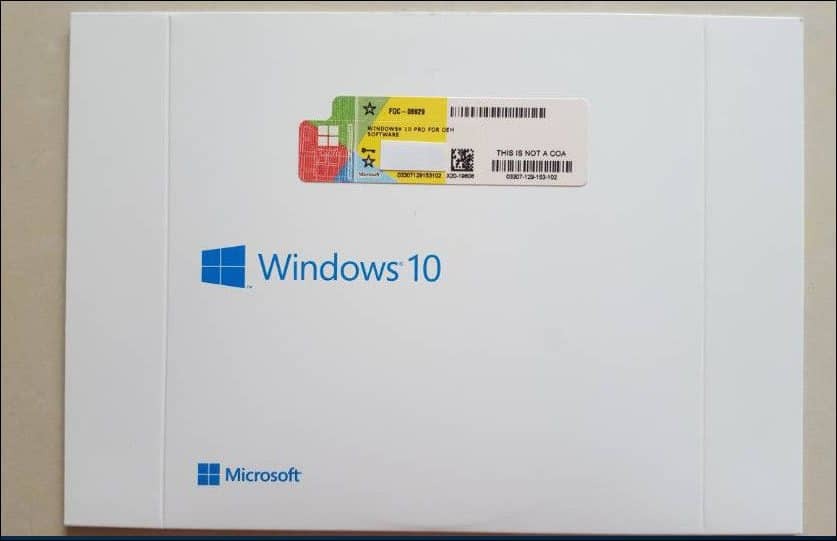OEM System Builder Windows 10 Ключ продукта