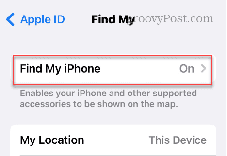 Отключить функцию «Найти iPhone»