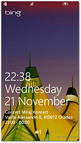 Windows Phone 8 Экран блокировки быстрого состояния