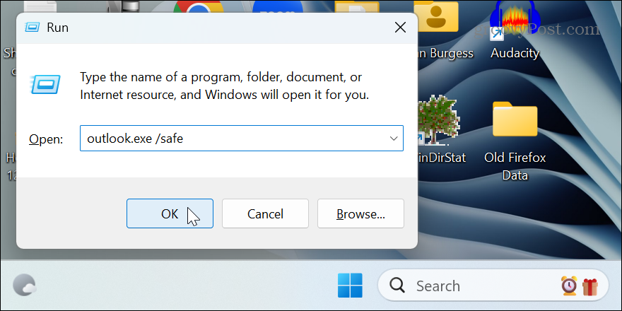 Outlook не открывается в Windows