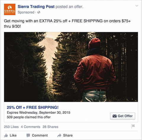 sierra trading post facebook реклама