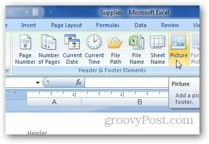 Верхний колонтитул Excel 5