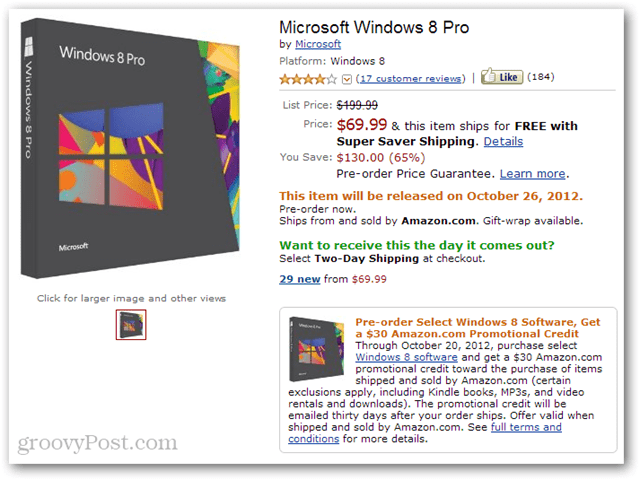 Промо-скидка с кодом купона Windows 8