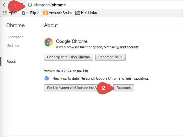 обновить Google Chrome с помощью командной строки