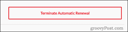 Кнопка прекращения автоматического обновления Nintendo Switch Online