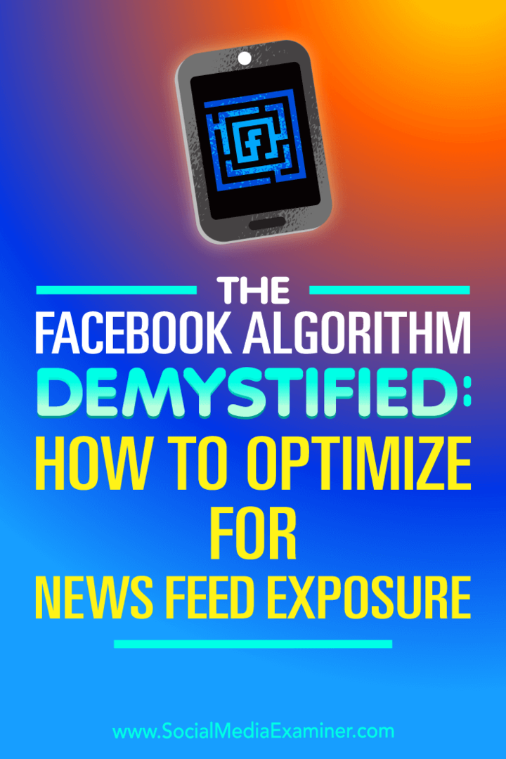Демистификация алгоритма Facebook: как оптимизировать для просмотра новостной ленты: специалист по социальным медиа