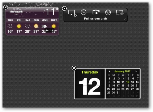 Календарь приборной панели OS X