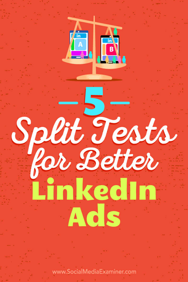 5 сплит-тестов для лучшей рекламы в LinkedIn от Александры Райн на сайте Social Media Examiner.