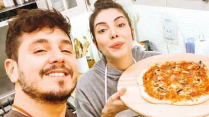 Дениз Байсал, актриса сериала «Слуги», и ее муж готовят пиццу дома!