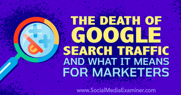Смерть поискового трафика Google и его значение для маркетологов с мыслями Майкла Стельцнера, основателя Social Media Examiner.