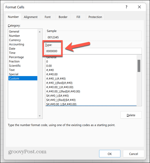 пользовательский формат excel