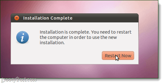 установка Ubuntu завершена