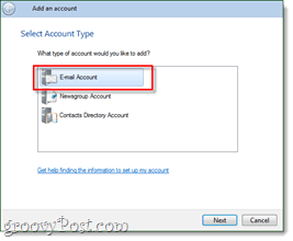 учетная запись электронной почты Windows Live Mail